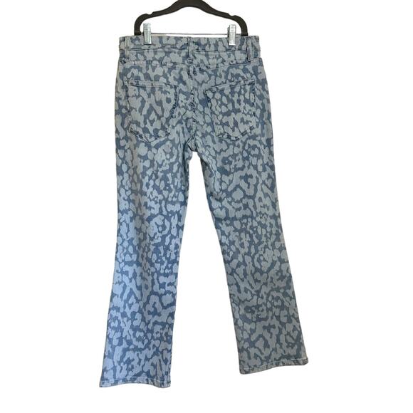 Current/Elliott  Blue Inky Leaopard Straight Jeans sz 27 NWOT - Picture 2 of 7